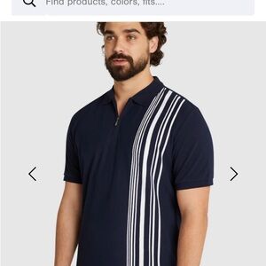 - Johnny Bigg short sleeve navy/white stripe short sleeve, 4XL.   NWT